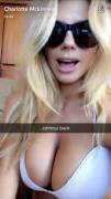 Snapchat grab with bikini cleavage