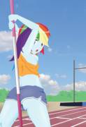 Rainbow Dash Pole Vault