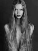 Long straight hair, slim natural girl