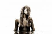 Emerging from the water