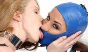 Hood gag sealed with a kiss.