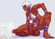 Crouching Elena