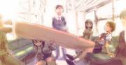 Giga-futa on a train