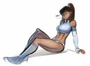 Tired Korra by psuedofolio