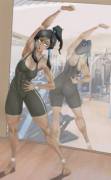 Morning work out.