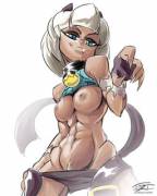 Ms. Fortune showing off (Skullgirls) [hardtones]