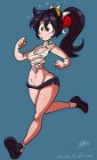 Filia really needs to get some more practical workout gear (dahsdahs) [Skullgirls]