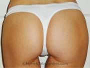 My White Cotton Thong