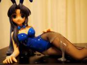 Ryoko in bunny ears and stockings.