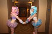 Pink and Blue Holding Hands