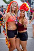 Indian Headdress throwing Peace Signs