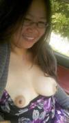 Perky Asian milf tits.