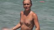 Nice babe Topless Beach