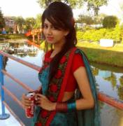 Teen in Flowery Saree