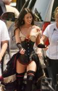 Megan Fox on set (Jonah Hex).