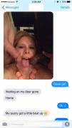 She went out with one of her old boyfriends. This is the message I got.