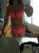 Pink bra and panties