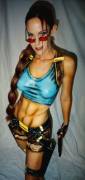 Lara Croft body paint