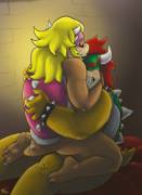 Bowser X Koopa!Peach pic by Polka