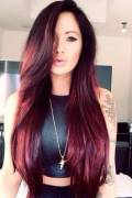 Hair like red wine