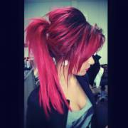 Messy Dyed Ponytail