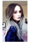 Pale grey ombre