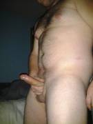 Lubed cock and a stocky body