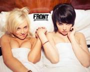 Hannah Martin &amp; Mellisa Clarke in Bed Wallpaper (3 sizes)