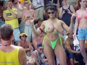 green bikini