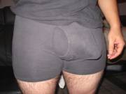 These boxers were constraining my cock.