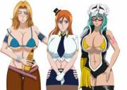 Rangiku, Inoue, and Nel