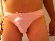 My little pink panties have a bow :)