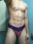 Hanky Panky purple and pink thong