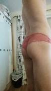 In my gfs panties!