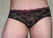 Black lace panties