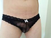 Borrowed panties made me horny (trying again!)