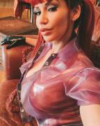 Latex shirt selfie