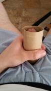 Small :-) about 4 inches max when fully erect