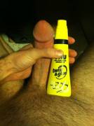 Me compared to a UHU twist &amp; glue bottle (17cm/6.7in)