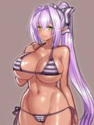 Purple Striped Bikini [Yapo]