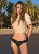 Belinda Peregrin - Wet in black bikini bottom [X-post from /r/wethair]