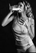 Milk-soaked wifebeater.