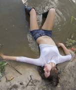 In a lake