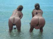 Naughty girls flashing their asses