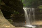 Underneath the waterfall