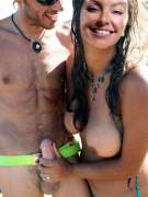 Playful nudist couple from Italy