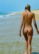 Walking naked teen girl