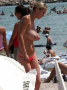 Huge beach tits