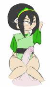 Toph sitting pretty