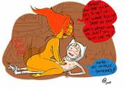 Flame Princess riding Finn's cock